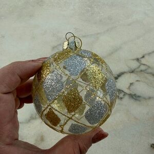 Gold and Silver Holiday Ornament